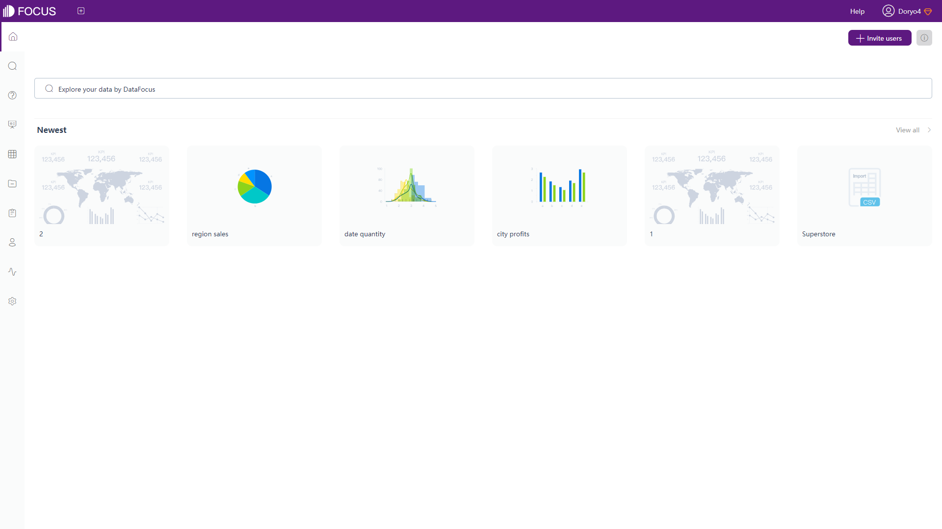 Figure 1-3-3 DataFocus Cloud homepage